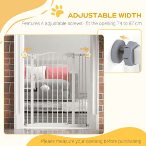 PawHut Adjustable Metal Pet Gate