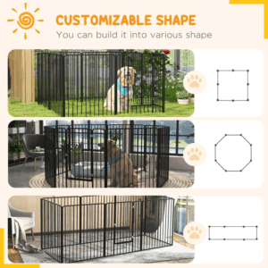 PawHut Heavy Duty Dog Playpen 8 Panels PawHut Heavy Duty Dog Playpen 8 Panels