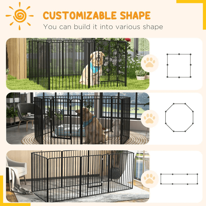 PawHut Heavy Duty Dog Playpen 8 Panels PawHut Heavy Duty Dog Playpen 8 Panels
