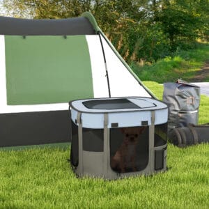 PawHut Dog/Cat Pen Portable Grey