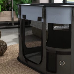 PawHut Dog/Cat Pen Portable Grey