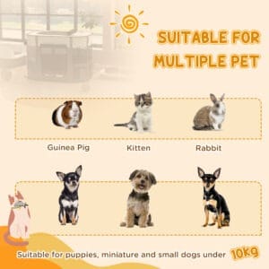 PawHut Dog/Cat Pen Portable Brown