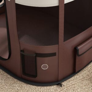 PawHut Dog/Cat Pen Portable Brown