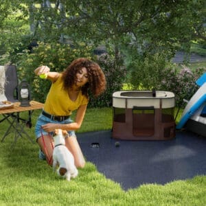 PawHut Dog/Cat Pen Portable Brown