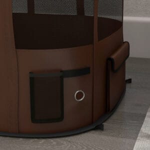 PawHut Dog/Cat Pen Portable Brown