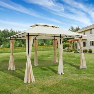 Outsunny Gazebo 4 x 3m Patio Shelter
