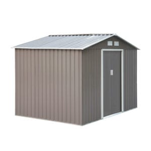 Outsunny Garden Shed Steel 9 x 6ft Grey