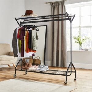 All in One Clothes Rail & hat/box rack