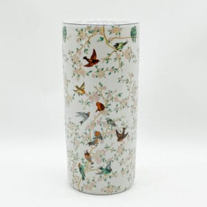 MSL 18" Round Birds & Floral Umbrella Stand