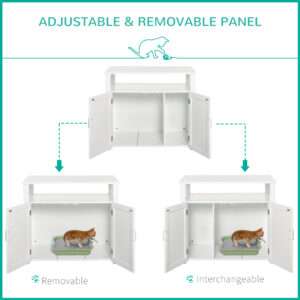 Pawhut Litter Box Tabletop Side Table