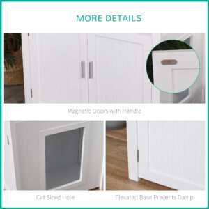 Pawhut Litter Box Tabletop Side Table