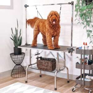 Pawhut Dog Grooming Table Metal Adjustable
