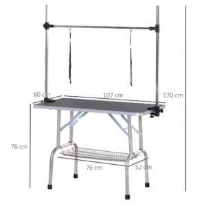 Pawhut Dog Grooming Table Metal Adjustable