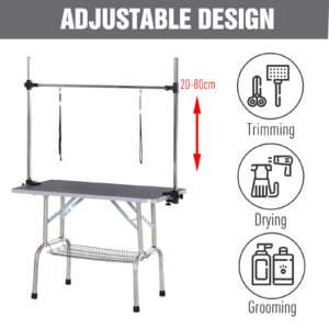 Pawhut Dog Grooming Table Metal Adjustable
