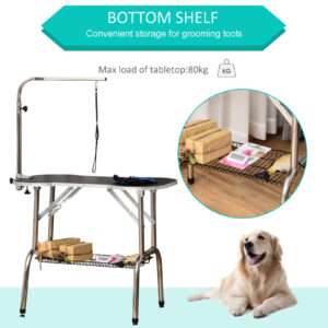 Pawhut Pet Grooming Table Adjustable Arm