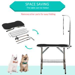 Pawhut Pet Grooming Table Adjustable Arm
