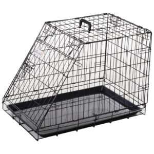 Pawhut Car Dog Cage Metal Collapsible