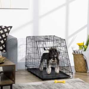 Pawhut Car Dog Cage Metal Collapsible