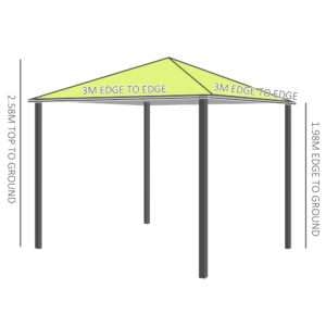 Outsunny Metal Gazebo Party Tent