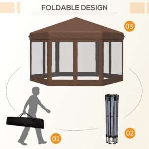 Outsunny Hexagonal Gazebo Shelter