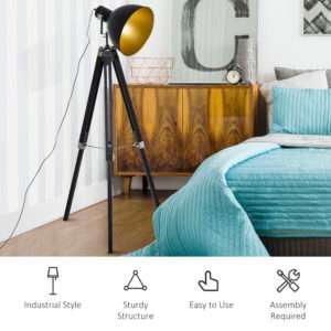 Homcom Tripod Floor Lamp Retro Dome