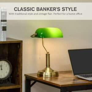 Homcom Banker's Table Lamp Desk Lamp
