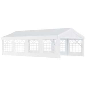 Outsunny 8m Gazebo Garden Marquee White