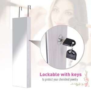 Hanging Mirrored Jewel Storage Cabinet