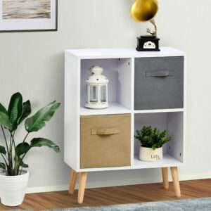 Storage Cabinet Unit 4 Cube w/ 2 Drawers