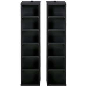 CD Media Display Shelf Unit Tower Set of 2