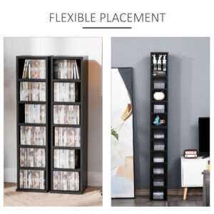 CD Media Display Shelf Unit Tower Set of 2