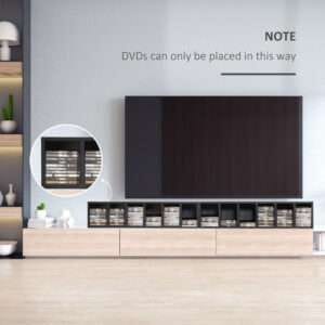 CD Media Display Shelf Unit Tower Set of 2