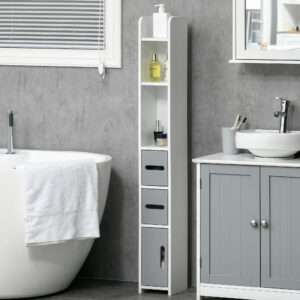 kleankin Freestanding Tall Bathroom Cabinet
