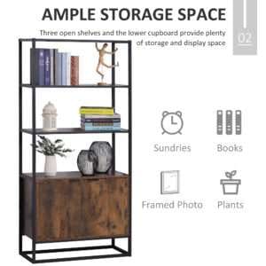 Storage Cabinet w/ 3 Shelves & Cupboard