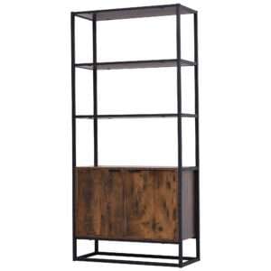 Storage Cabinet w/ 3 Shelves & Cupboard