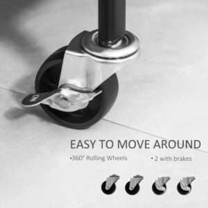 Homcom Metal Clothes Rack with Shoe Stand