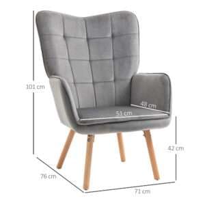 Homcom Wingback Accent Chair