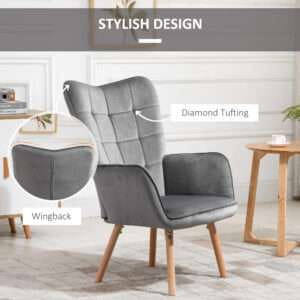 Homcom Wingback Accent Chair