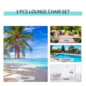 Outsunny Lounge Chair Set w/ Table 3 Pieces