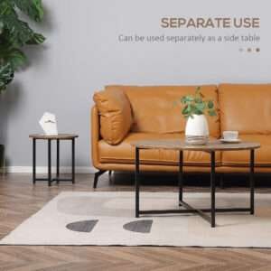 Homcom Round Coffee Table 2 Pcs