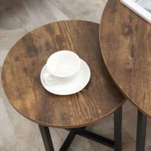 Homcom Round Coffee Table 2 Pcs