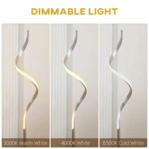 Homcom Spiral Floor Lamp w/ 3 Brightness