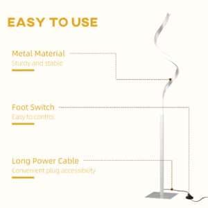 Homcom Spiral Floor Lamp w/ 3 Brightness