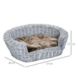 Pawhut Dog Sofa Bed Elevated Wicker