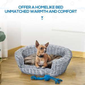 Pawhut Dog Sofa Bed Elevated Wicker