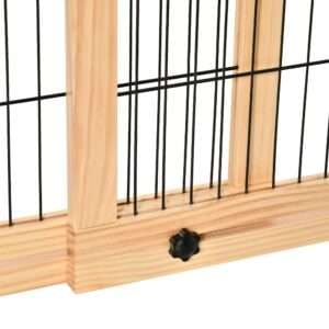 Pawhut Adjustable Wooden Pet Gate