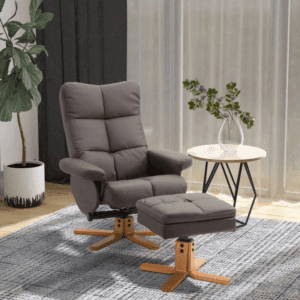 Recliner Chair w/ Footrest Faux Leather