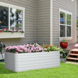 Outsunny Raised Planter Galv Steel