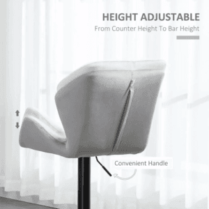 Homcom Bar Stools Set of 2 Velvet-Touch