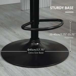 Homcom Bar Stools Set of 2 Velvet-Touch